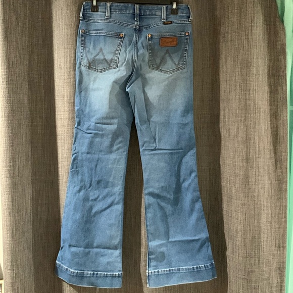 Wrangler Retro High Rise Trouser Flare Jeans 28/32 5 Pocket - Picture 8 of 14